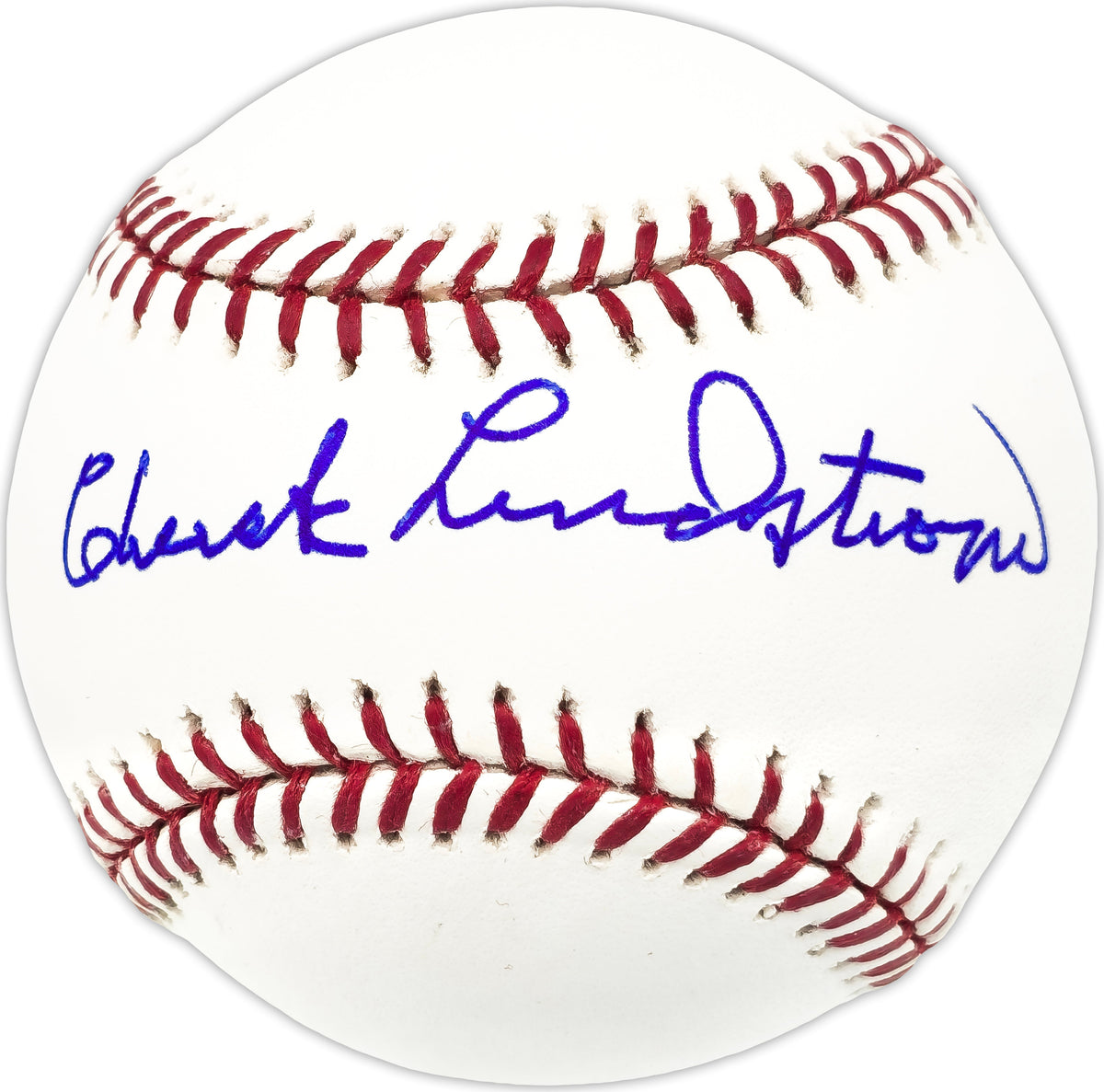 Chuck Lindstrom Autographed Official MLB Baseball Chicago White Sox Beckett BAS QR #BN13199