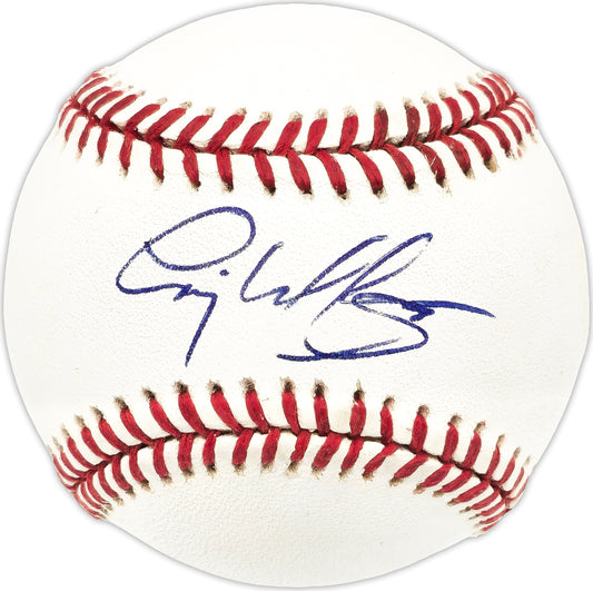 Craig Lefferts Autographed Official NL Baseball Chicago Cubs Beckett BAS QR #BM25827