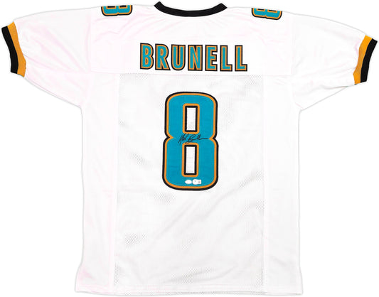 Jacksonville Jaguars Mark Brunell Autographed White Jersey Beckett BAS QR