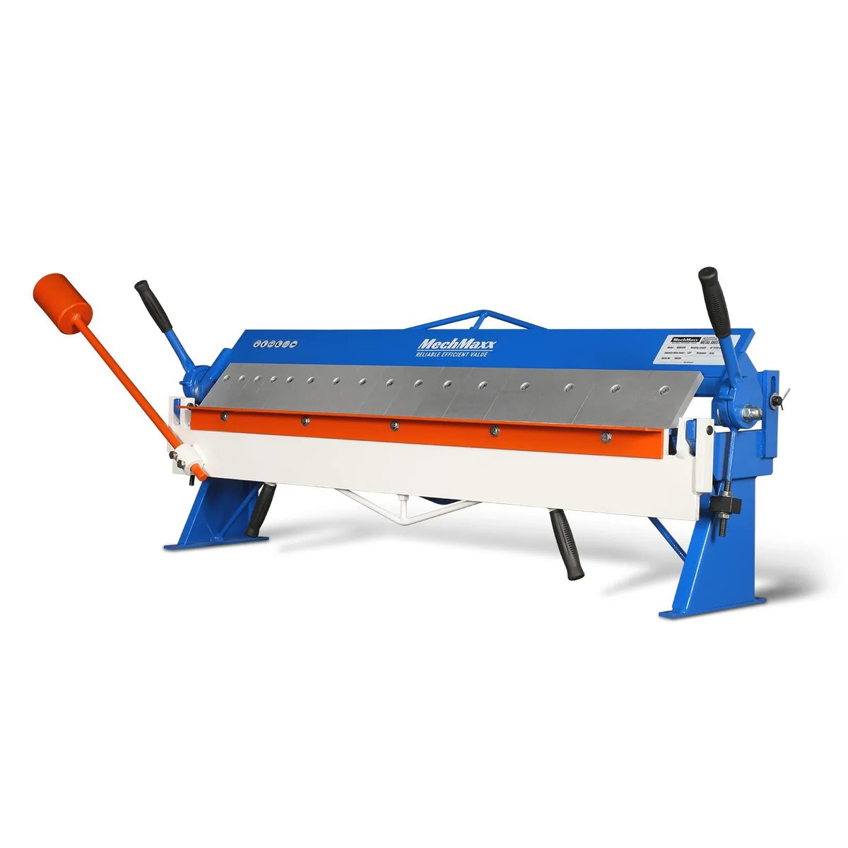 48" Manual Pan and Box Brake - 16 Gauge Mild Steel Capacity, 135° Bending Angle, 16 Precision Fingers, Durable Construction for Accurate Bends"