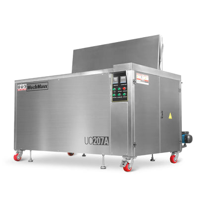 207 Gal / 785L Heavy Duty Industrial Ultrasonic Parts Washer, 28kHz 96 Transducers, Oil Skimmer, SS304 Tank, 22kW Heater, 208–240V 3 Phase Power