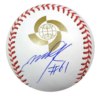 Munenori Kawasaki Autographed Official 2009 WBC Baseball Toronto Blue Jays "#61" PSA/DNA Stock #74040