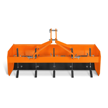 60" Box Blade Scraper with 5 Shanks 3 Point Hitch Tractor Attachment,  BB60