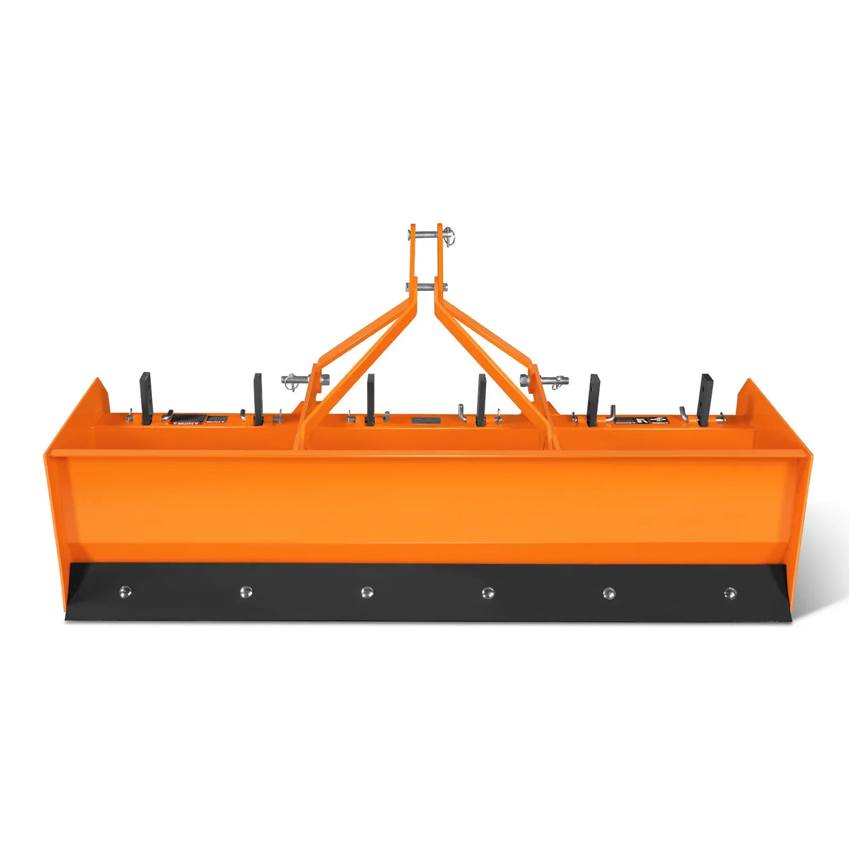 72" Box Blade Scraper with 6 Shanks 3 Point Hitch Tractor Attachment,  BB72