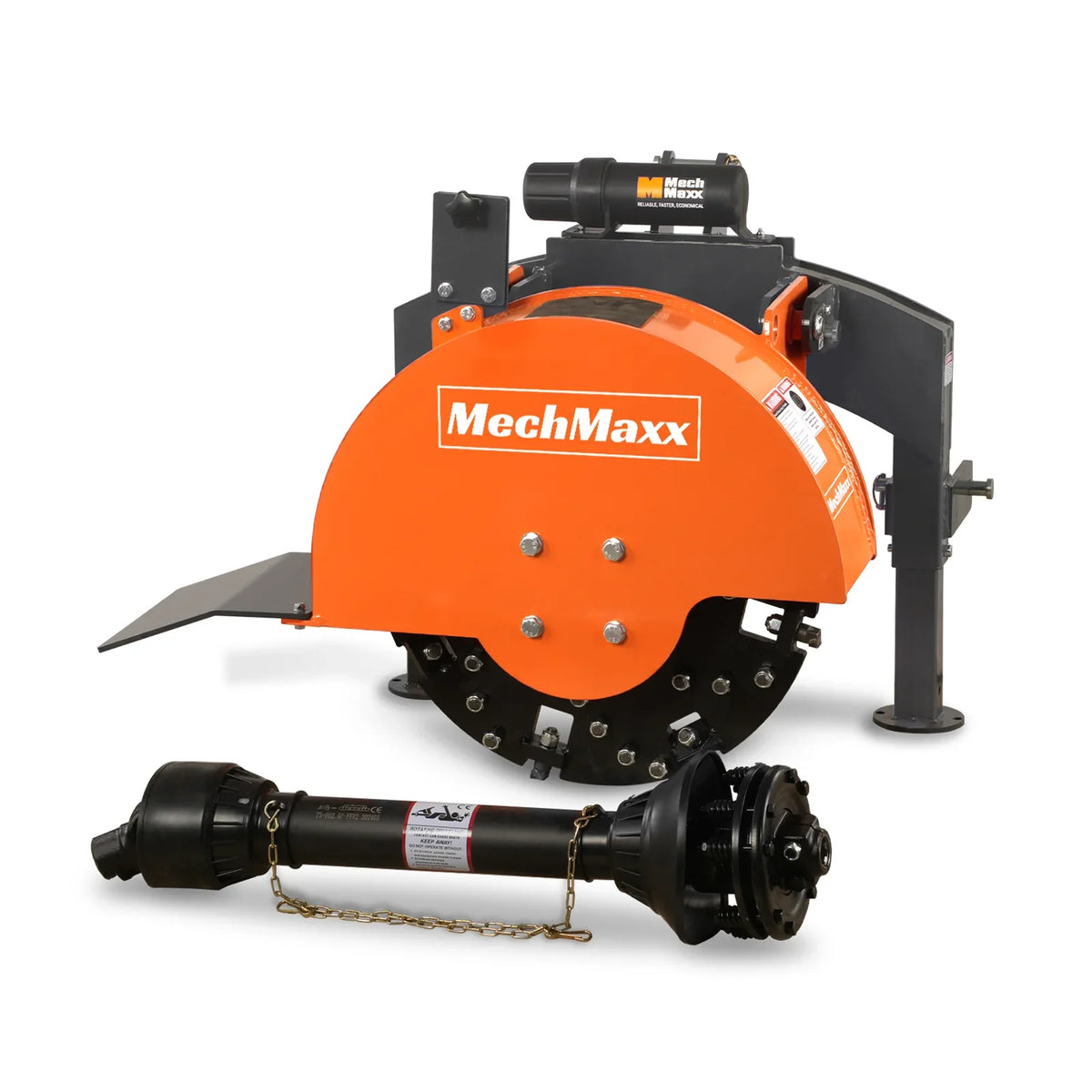 3-Point Hitch PTO Stump Grinder with 34 Carbide Teeth (PTO Shaft Included with Slip Clutch),  for 15-45HP Tractor,  SG24