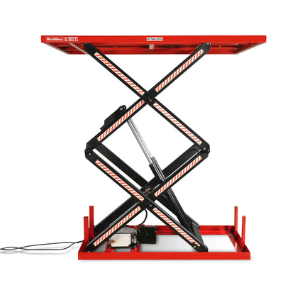 2200 lbs Capacity Stationary Powered Hydraulic Double Scissor Lift Table, 86.6" x 51.2" Platform, 94.5" Lift Height,  UL Certified Motor,  ELTD22L