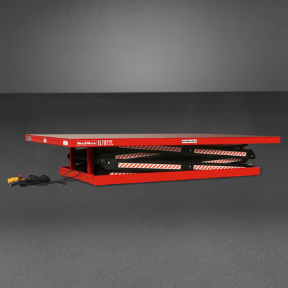 2200 lbs Capacity Stationary Powered Hydraulic Double Scissor Lift Table, 86.6" x 51.2" Platform, 94.5" Lift Height,  UL Certified Motor,  ELTD22L