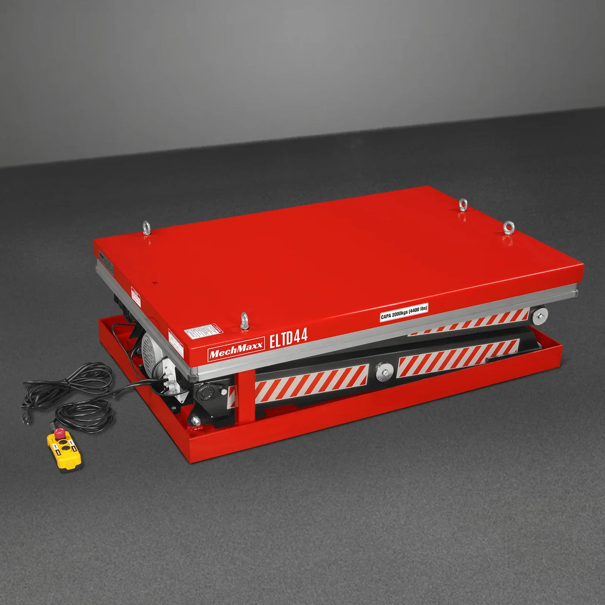 4400lbs Capacity Stationary Electric Hydraulic Double Scissor Lift Table,  51.2" x 33.5" Platform,  70.1" Lift Height,  UL Certified Motor,  ELTD44
