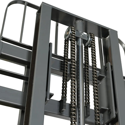 2640lbs Lithium-ion Electric Straddle Stacker,  118" Lift,  Adjustable Legs & Forks,  F26-118S