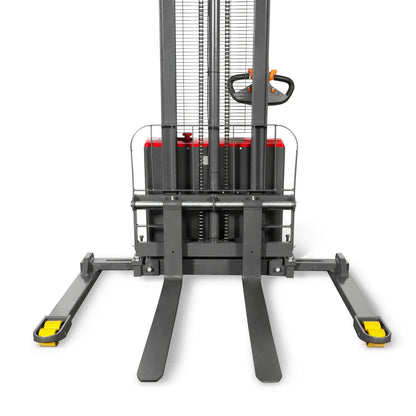 2640lbs Lithium-ion Electric Straddle Stacker,  118" Lift,  Adjustable Legs & Forks,  F26-118S