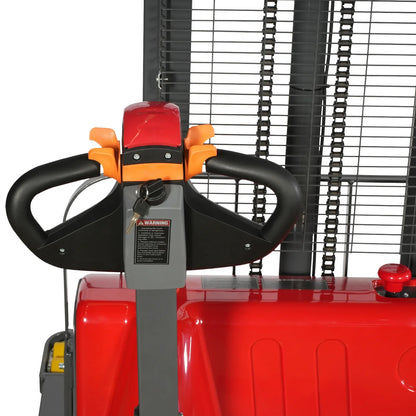 2640lbs Lithium-ion Electric Straddle Stacker,  118" Lift,  Adjustable Legs & Forks,  F26-118S