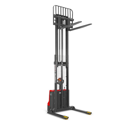 2640lbs Lithium-ion Electric Straddle Stacker,  118" Lift,  Adjustable Legs & Forks,  F26-118S