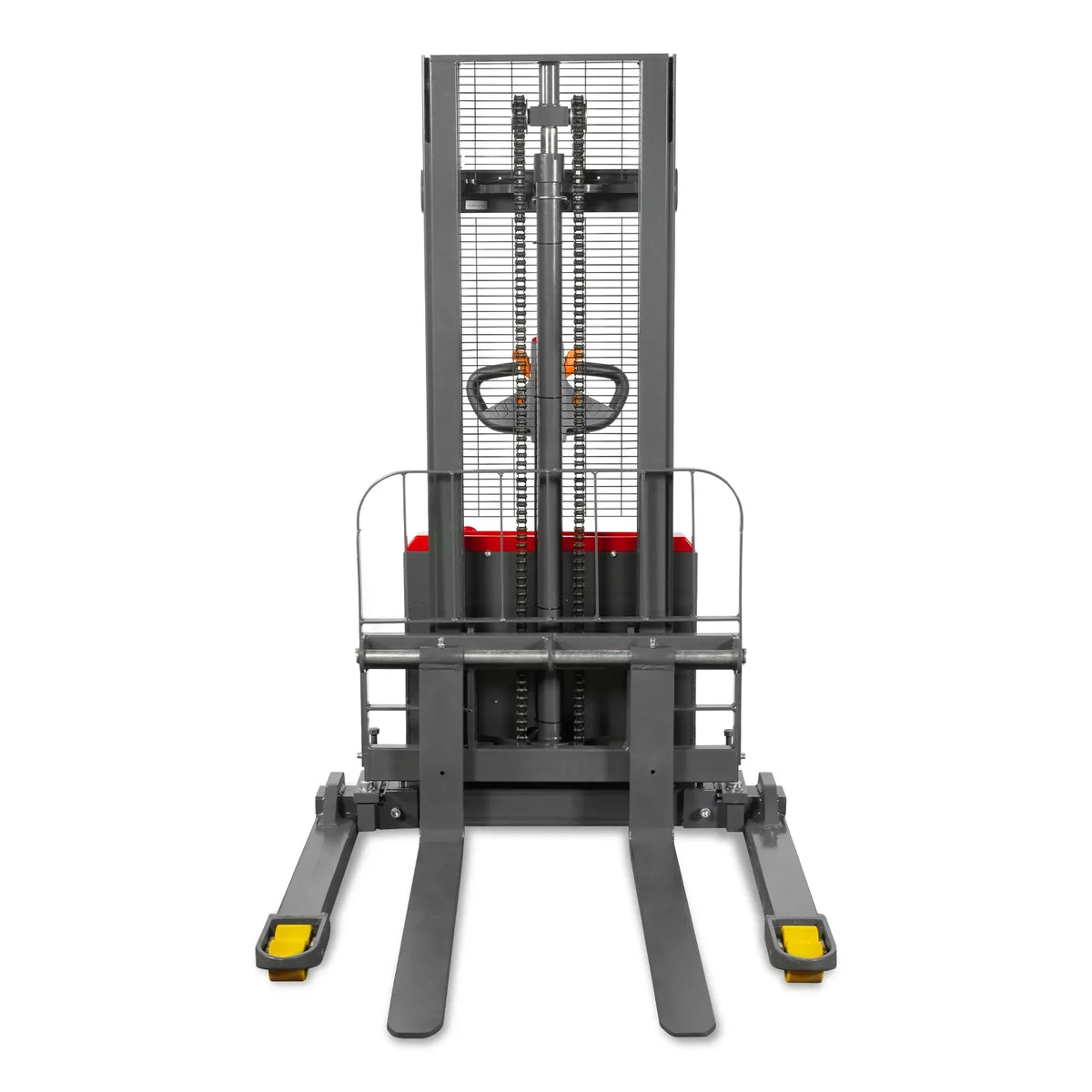 3300lbs Electric Straddle Stacker,  98" Lift,  Adjustable Legs & Forks,  F33-98SLA