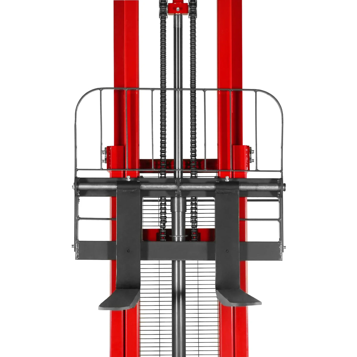 3300lbs Semi-Electric Straddle Stacker,  138" Lift,  Adjustable Legs & Forks,  S33-138S