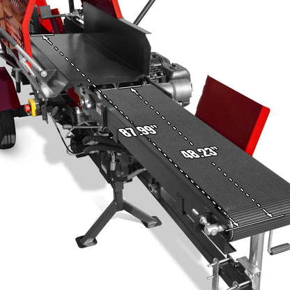 Honda GX390 Engine Firewood Log Splitter Processor with Conveyor,  20ton Splitting Force 22.5" x 15" Log Capacity,  18" Chainsaw,  HLS20