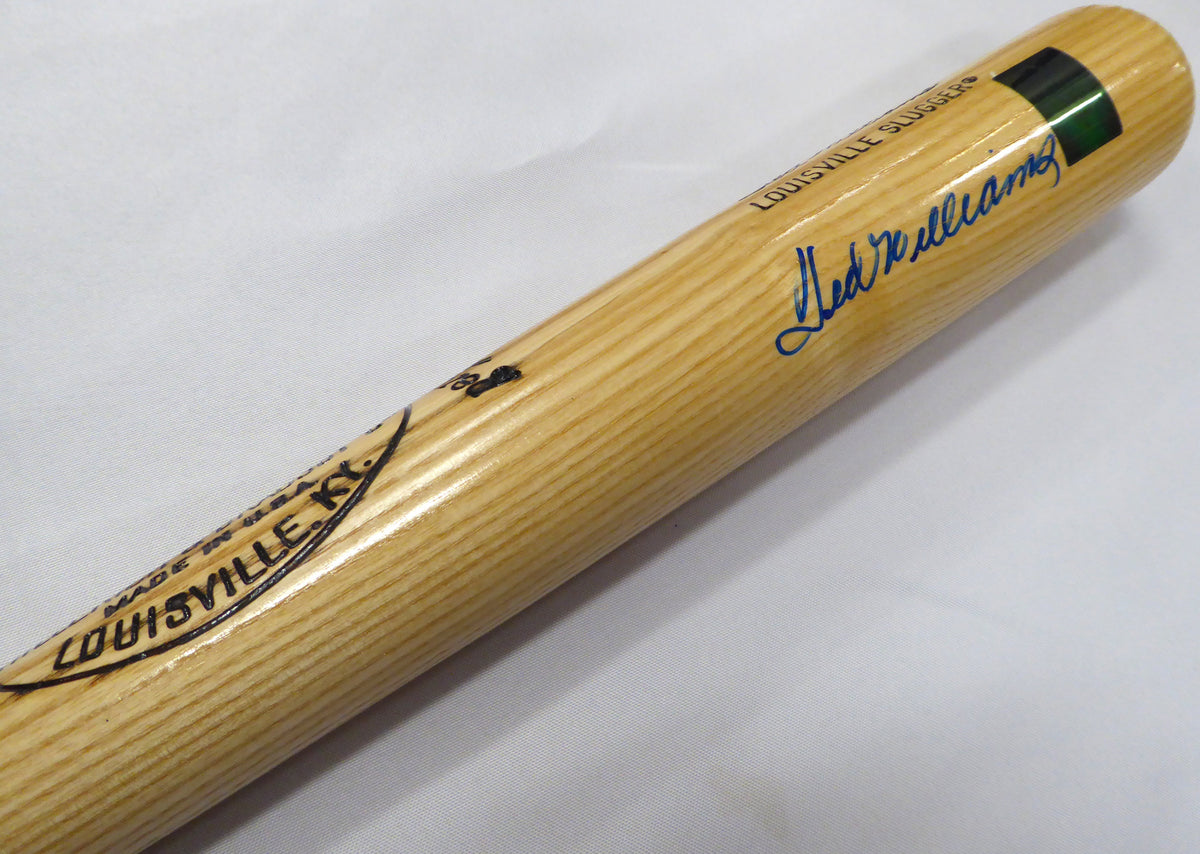 Ted Williams Autographed Blonde Louisville Slugger Bat Boston Red Sox Beckett BAS #A53575