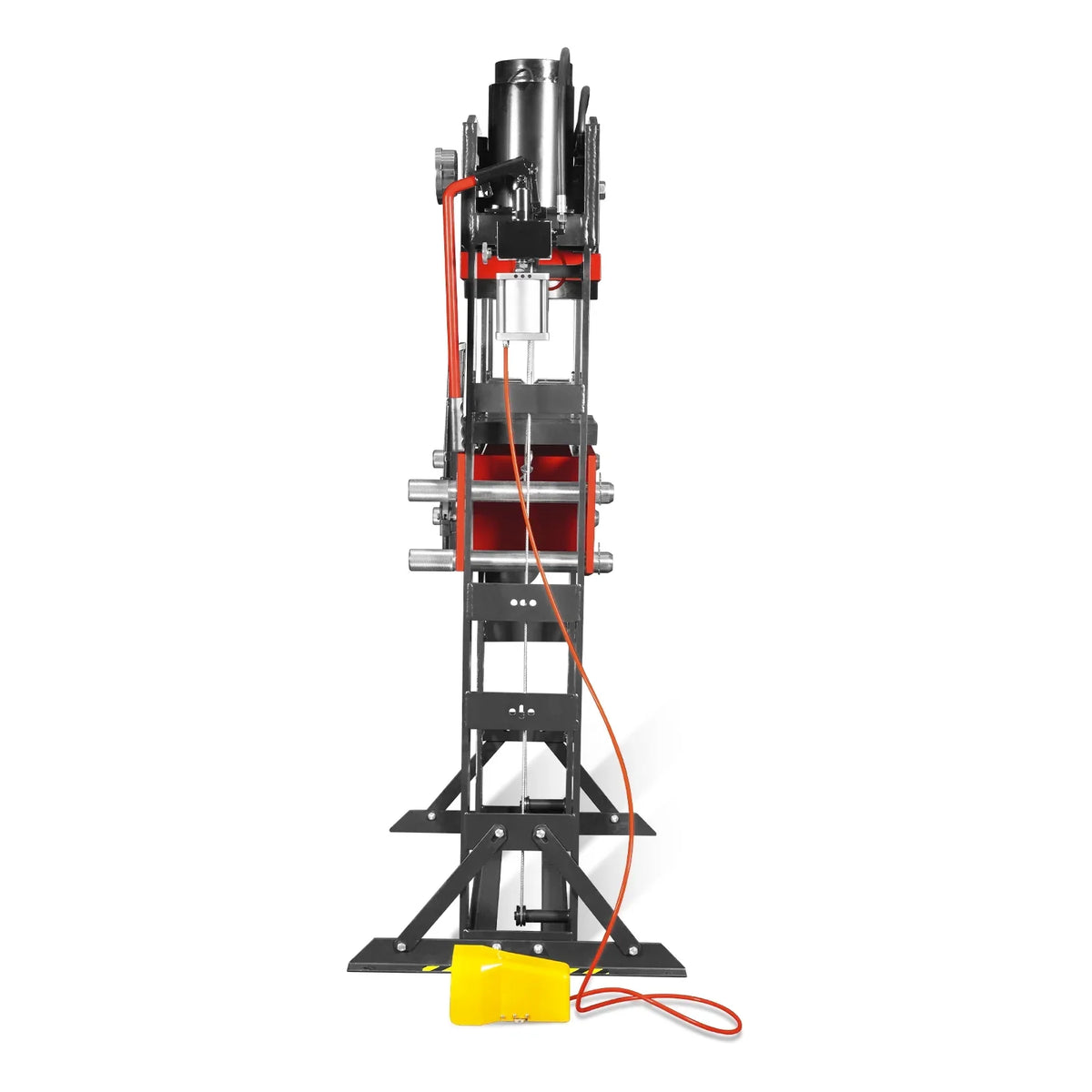 100 Ton H-Frame Air/Hydraulic Shop Press with Hand Winch,  Fully Welded Steel Frame,  Safety Guard,  Foot Pedal Control,  HSP100