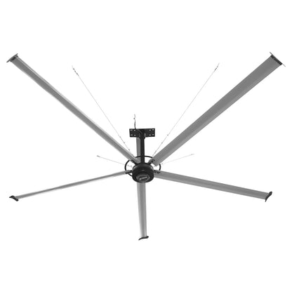 24FT HVLS Industrial Ceiling Fan 208-240V 1Ph - Energy Efficient Large Area Air Circulation Fan for Warehouses & Factories,  24FT1PH