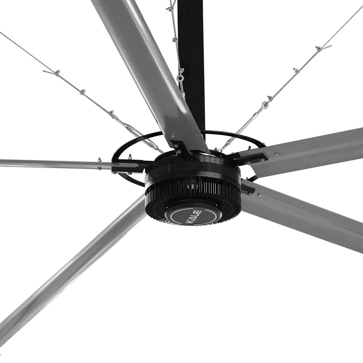 24FT HVLS Industrial Ceiling Fan 208-240V 1Ph - Energy Efficient Large Area Air Circulation Fan for Warehouses & Factories,  24FT1PH