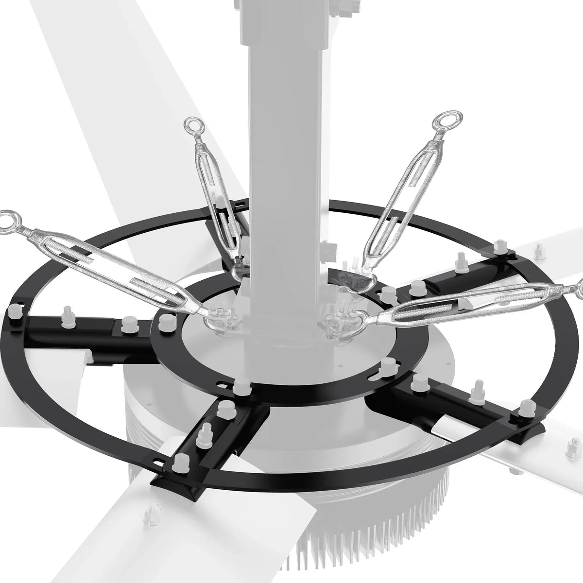 24FT HVLS Industrial Ceiling Fan 208-240V 1Ph - Energy Efficient Large Area Air Circulation Fan for Warehouses & Factories,  24FT1PH