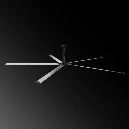 24FT HVLS Industrial Ceiling Fan 208-240V 1Ph - Energy Efficient Large Area Air Circulation Fan for Warehouses & Factories,  24FT1PH