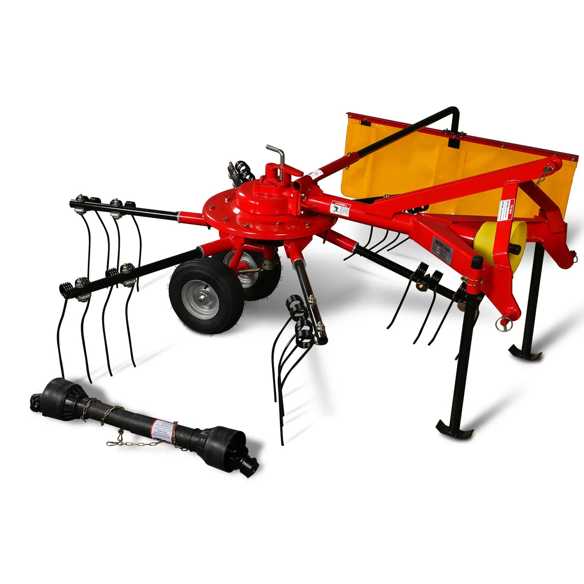 100" Mechmaxx 3-Point Hitch 6 Rotary Pull-Type Hay Rake Tedder ,  15-50Hp ,  HT100