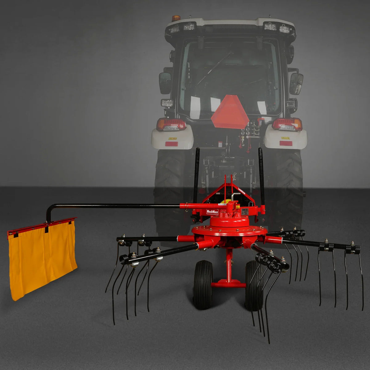 100" Mechmaxx 3-Point Hitch 6 Rotary Pull-Type Hay Rake Tedder ,  15-50Hp ,  HT100