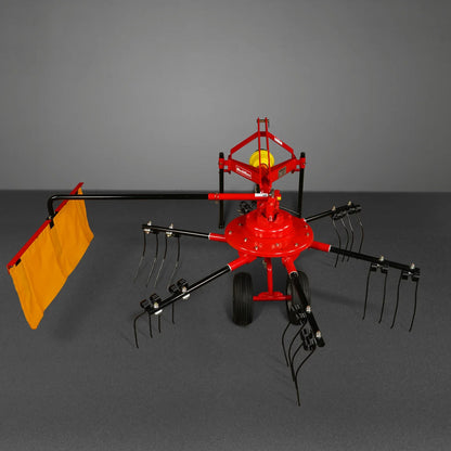 100" Mechmaxx 3-Point Hitch 6 Rotary Pull-Type Hay Rake Tedder ,  15-50Hp ,  HT100
