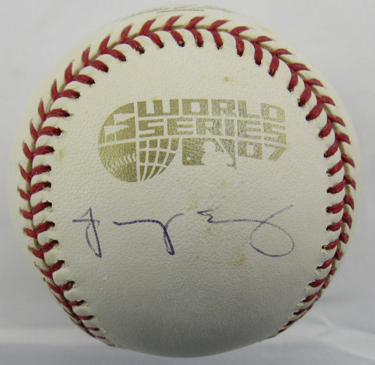 Jacoby Ellsbury Signed Auto Rawlings 2007 World Series Baseball B150 - Mounted Memories