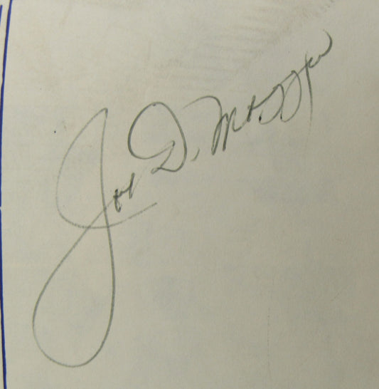Joe DiMaggio Clay Carroll Signed Auto Mets Pamphlet
