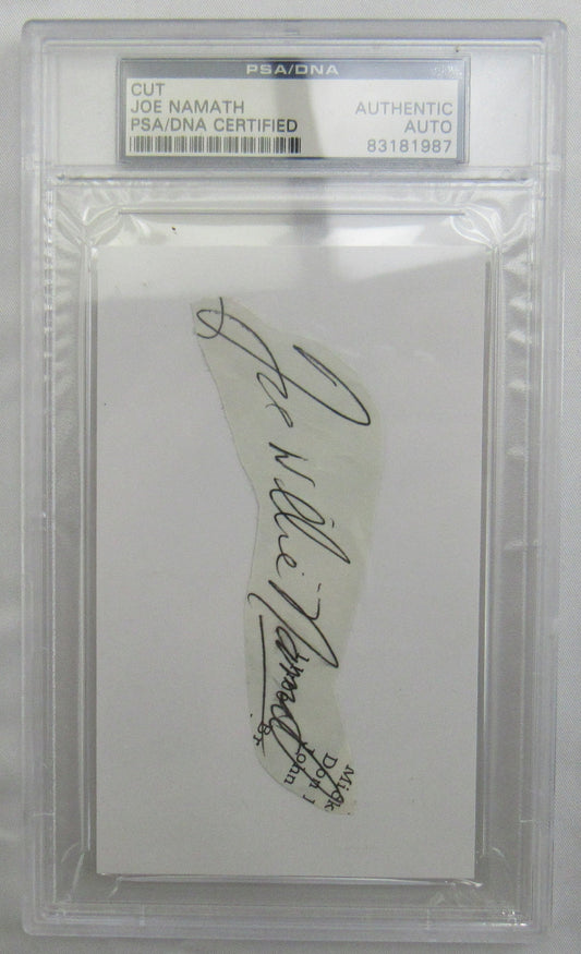 Joe Namath Cut Signed Auto PSA/DNA Encapsulated I