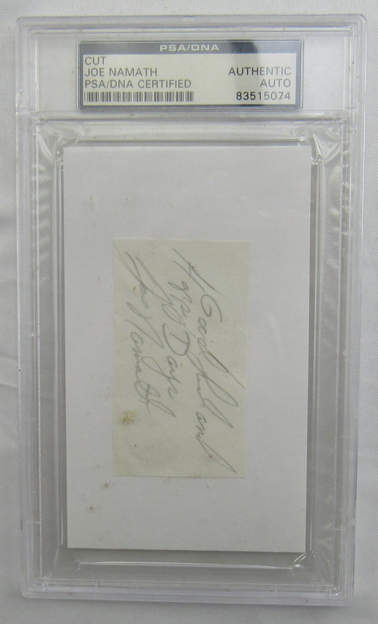 Joe Namath Cut Signed Auto PSA/DNA Encapsulated IV