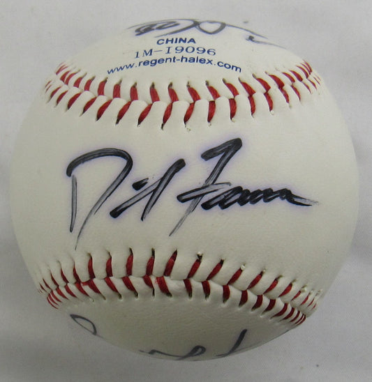 David Freese Colby Rasmus Dennis Martinez Signed Auto Baseball B171