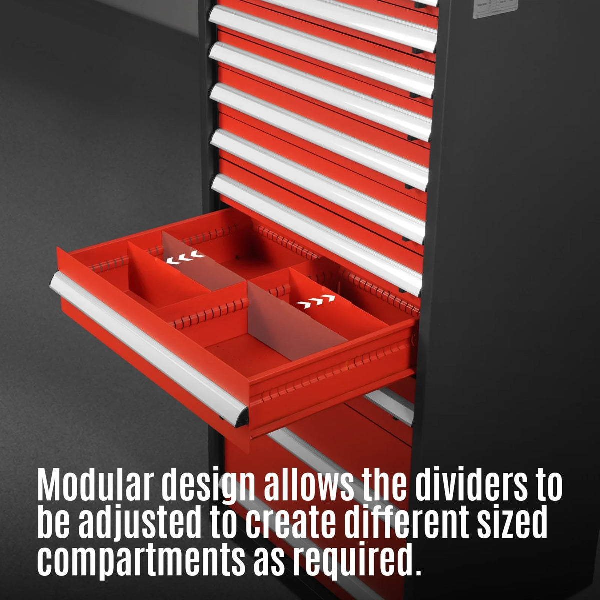 Heavy Duty Modular Drawer Cabinet – 9 Drawer, 59" H x 28.5" W x 22.5" D Tool Storage Organizer, Steel Construction