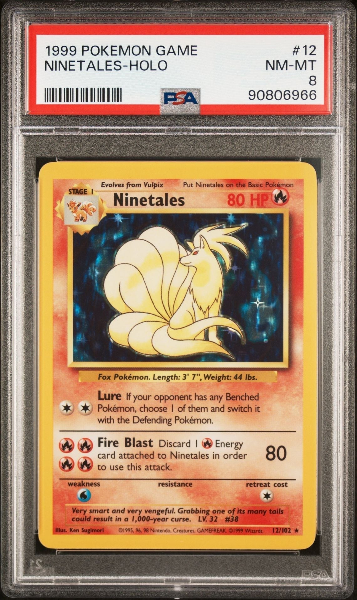 PSA (NM-MT 8) Ninetales - Holo #12 - Pokémon Game Base Set (#90806966)