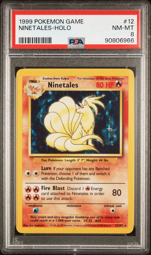 PSA (NM-MT 8) Ninetales - Holo #12 - Pokémon Game Base Set (#90806966)