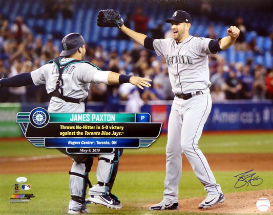 James Paxton Autographed 16x20 Photo Seattle Mariners No Hitter MCS Holo Stock #134411