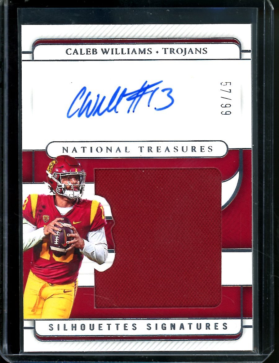 2023 Panini National Treasures Collegiate Caled Williams Silhouette Signatures Patch Auto /99 USC