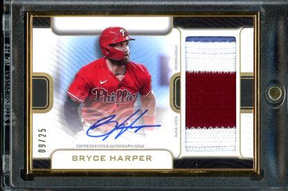 2023 Topps Definitive Bryce Harper Framed Patch Auto /25 Phillies