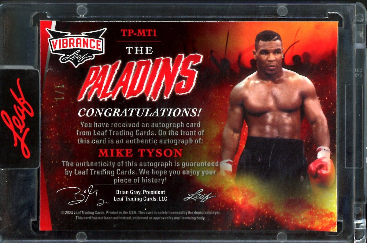2023 Leaf Vibrance Mike Tyson The Paladins Auto Gold Vinyl 1/1