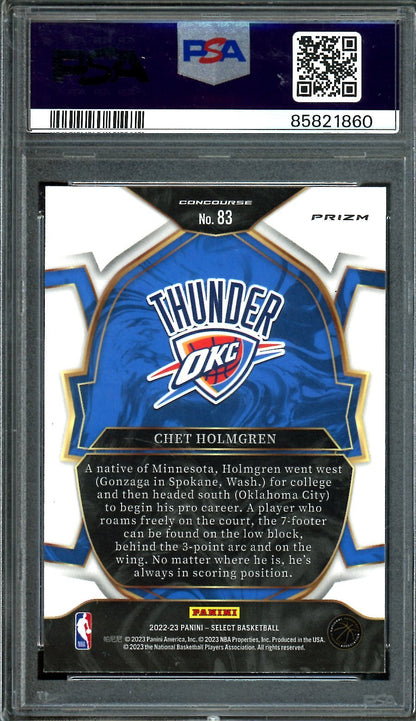 2022/23 Panini Select Chet Holmgren Rookie Cosmic PSA 10 Thunder