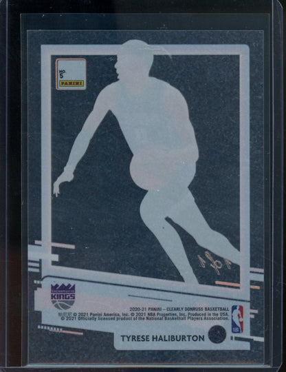 2020/21 Panini Donruss Clearly Tyrese Haliburton The Rookies 1/1 Kings
