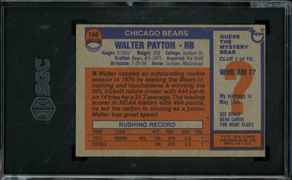 1976 Topps Walter Payton Rookie #148 SGC 5 Bears