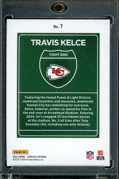 2024 Panini Donruss Travis Kelce Downtown SSP Chiefs