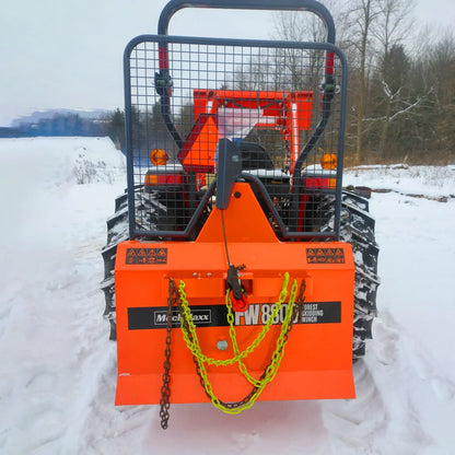 8800lbs 3-Point Hitch Forestry Log Skidding Winch,  200ft Cable Length,  25-60 HP Tractor,  Category 1 Hookup,  FW8800