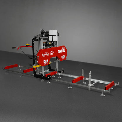 22" Portable Sawmill,  KOHLER 9.5hp 277cc Gasoline Engine,  18" Board Width,  13' Track Length ,  SM-22