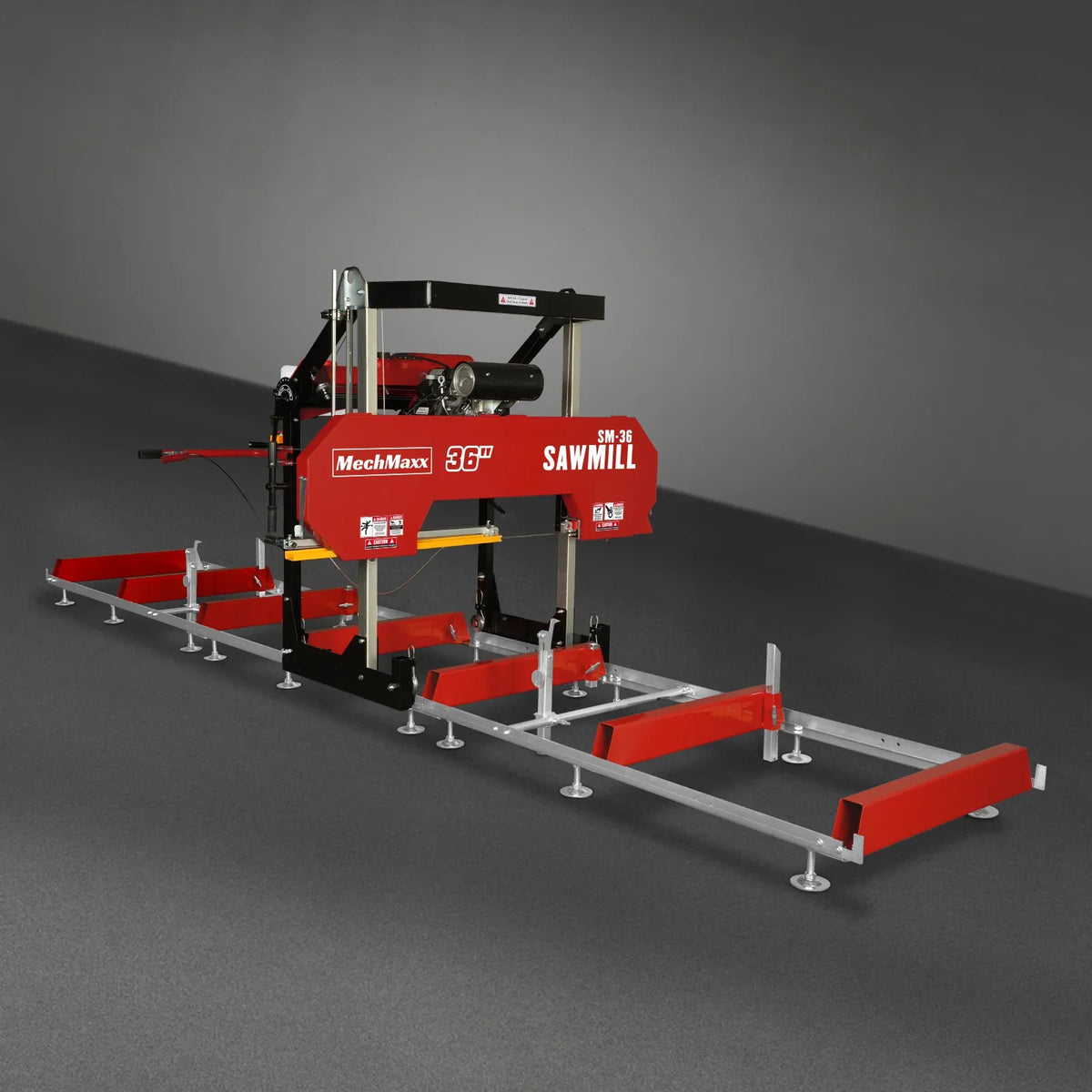 MechMaxx 36" MAX Portable Sawmill,  25HP 688cc HONDA GX690 V-Twin Engine,  35" Board Width,  20' Track Length ( 10 x Blades Included ) SM36HMAX