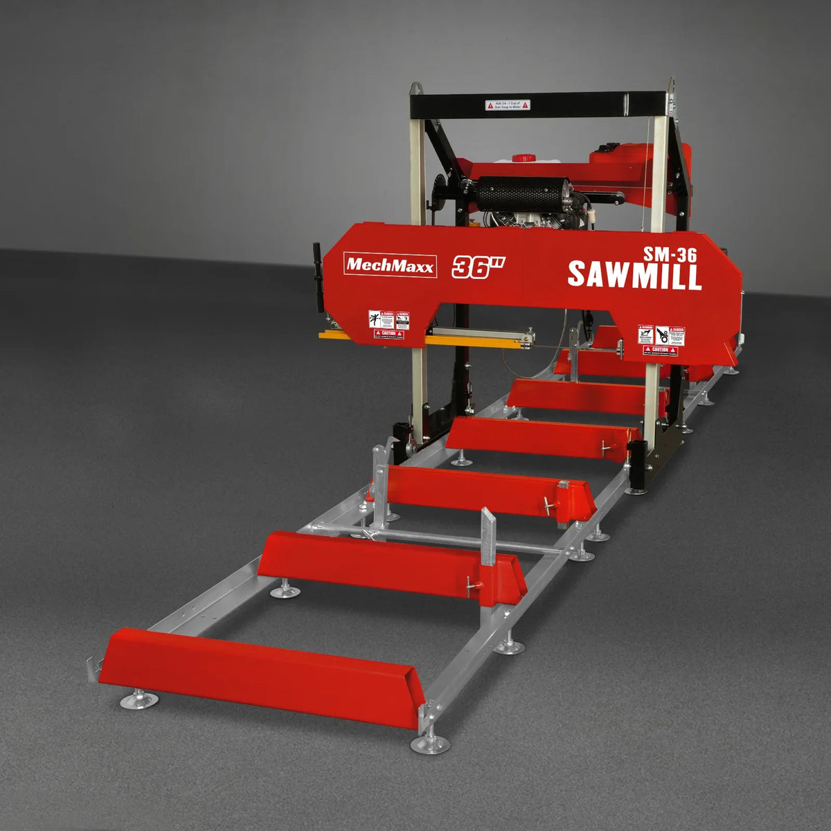 MechMaxx 36" MAX Portable Sawmill,  25HP 688cc HONDA GX690 V-Twin Engine,  35" Board Width,  20' Track Length ( 10 x Blades Included ) SM36HMAX