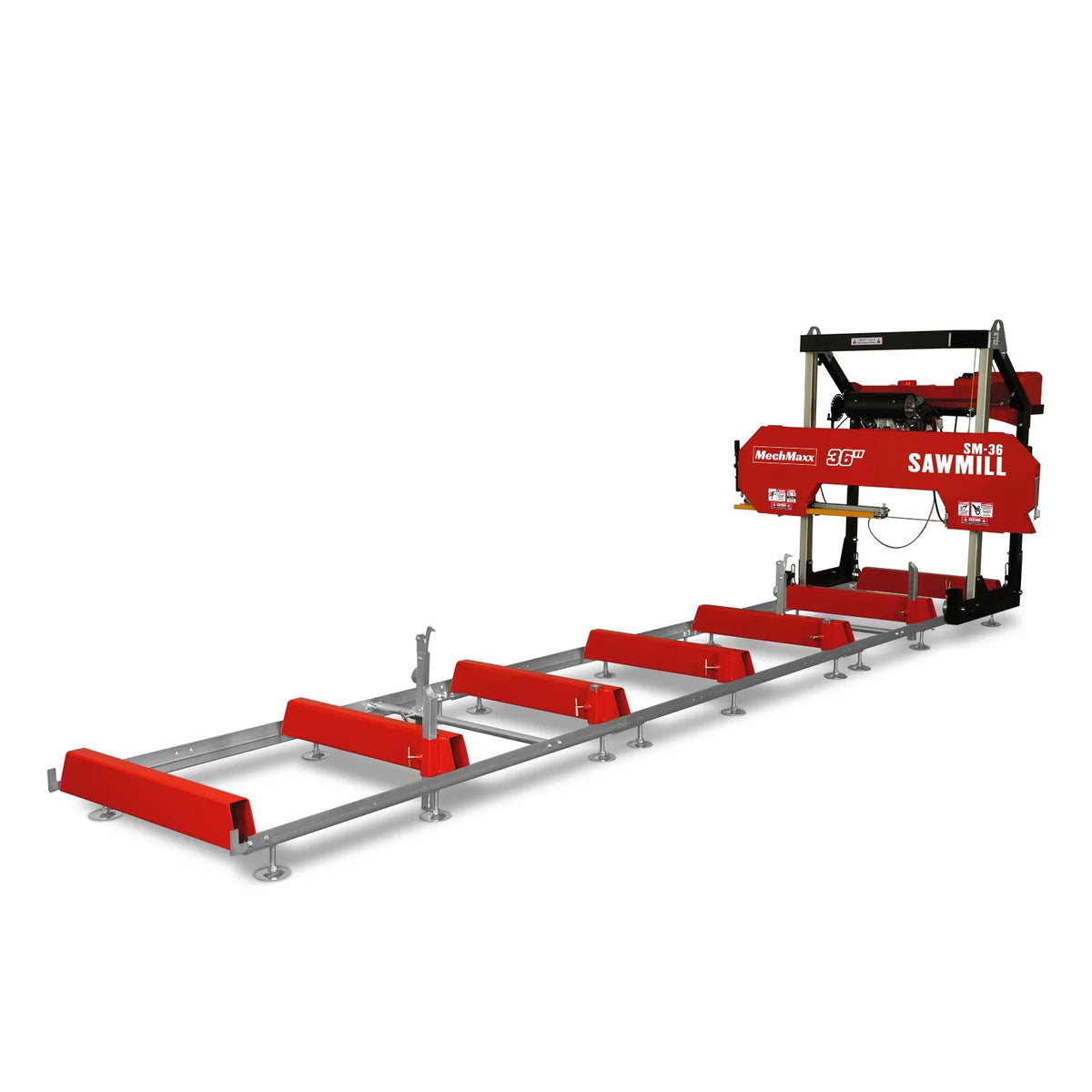 MechMaxx 36" MAX Portable Sawmill,  25HP 688cc HONDA GX690 V-Twin Engine,  35" Board Width,  20' Track Length ( 10 x Blades Included ) SM36HMAX