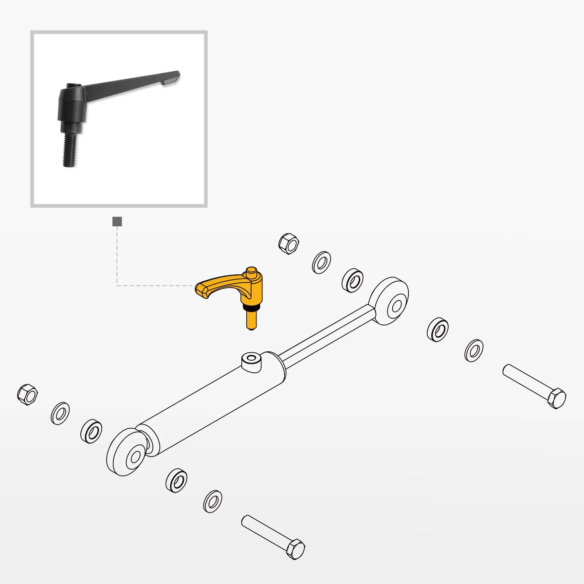 Snow Blower Lock Handle (for SKU: 201042, 201042T, 201015, 201015T, 201016, 201016T, 201043, 201043T)